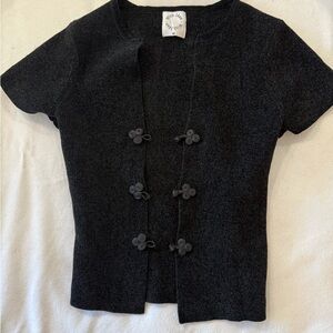 With Jean Ruby Top in Black - XS